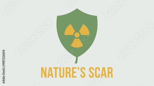 Nature's Scar Shield with Radioactive Sign Graphic
