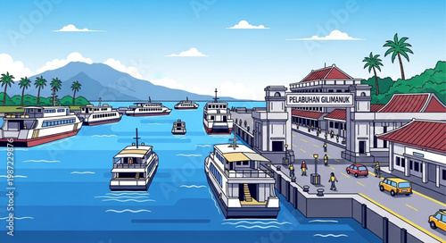 view of the port of barcelona