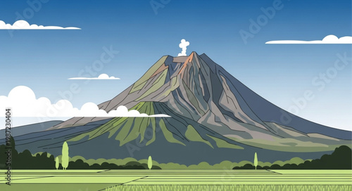 landscape with mountains