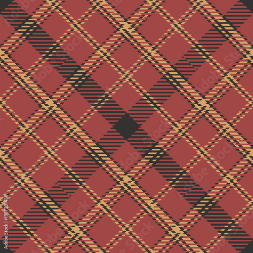 red and yellow plaid pattern with black accents