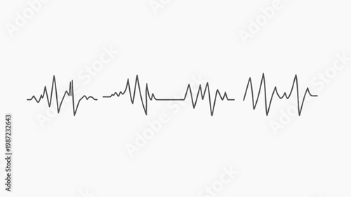 A grayscale illustration of a fluctuating line, depicting an erratic pattern, suggestive of activity