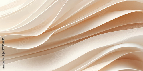 A luxurious pink and gold silk fabric background features a smooth satin texture with soft flowing waves and shiny golden curves for an elegant textile design