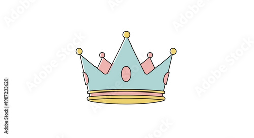 Colorful crown with jewels and gold.