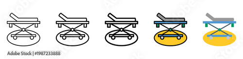 Stretcher Icon With Differences and Colors