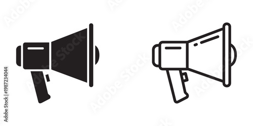 Megaphone icon, Loudspeaker vector symbol