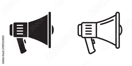 Megaphone icon, Loudspeaker vector symbol