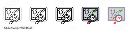 Diagnostic Icon With Differences and Colors