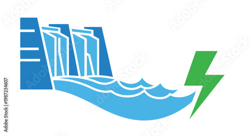 Electricity Power Energy Lightning Bolt Symbol.