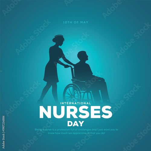 12 May. happy International Nurse Day background. Creative Vector illustration design. thank you nurses.