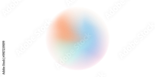 Set color circle gradient noise gradation. Abstract colorful watercolor blur mesh on isolated transparent background. Circle shape png.