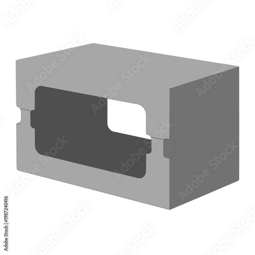 Modern electrical outlet embedded in a sleek gray wall panel with a curved cover design