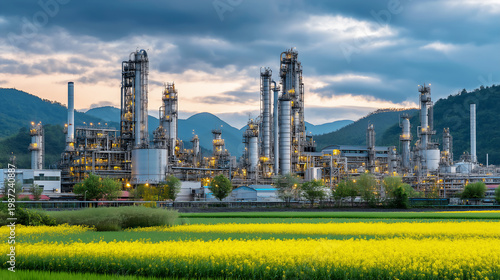 Modern biodiesel production plant.