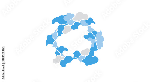 Dolphins in a circle swimming.