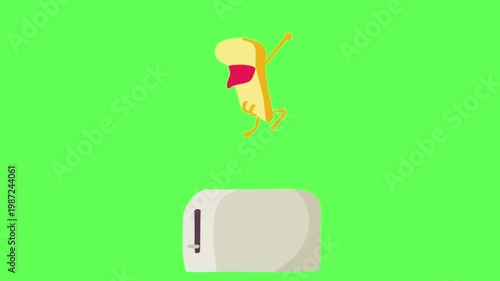 A video showcasing a white rectangular object on a green background