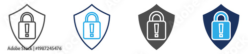 protection icon set multi concept