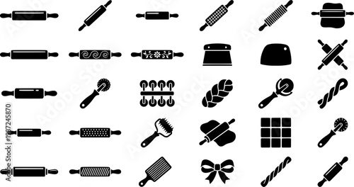 Shoelace Icon Set. Shoelace Variants. Line icon set of Shoelace
