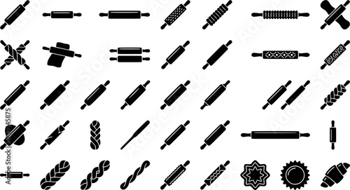 Shoelace Icon Set. Shoelace Variants. Line icon set of Shoelace
