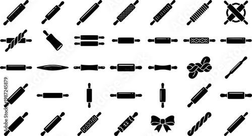 Shoelace Icon Set. Shoelace Variants. Line icon set of Shoelace
