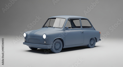 grey colour luxury car driving fast on a black background.