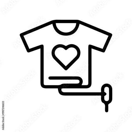 T-shirt with heart logo