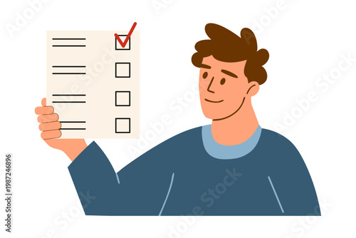 concept of the election campaign. Voters with a democratic choice, electing candidates. Political campaign, survey concept. Flat vector illustration