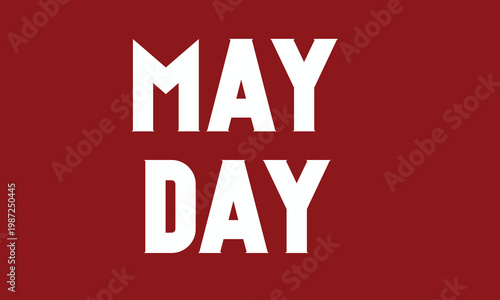 May day banner 2026 background red