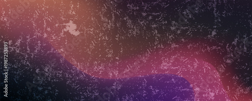 Glowing purple red yellow orange black abstract color gradient banner poster cover design, dark grainy texture, eps 10