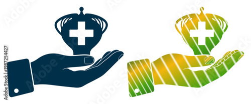 Caring hands offer a symbol of health and quality, representing care and excellence in healthcare.