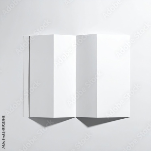 Folded white paper