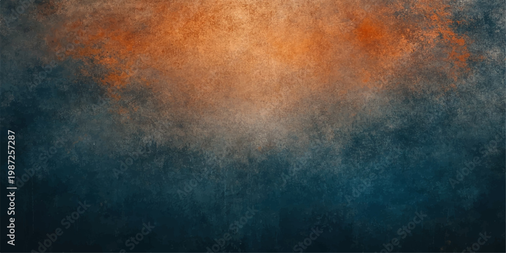Obraz premium An old blue grunge texture background featuring a dark aged paint pattern on a vintage dirty wall surface with retro light paper design and rusted metal material backdrop
