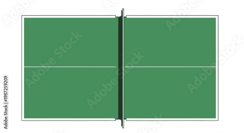 a green ping pong table top.
