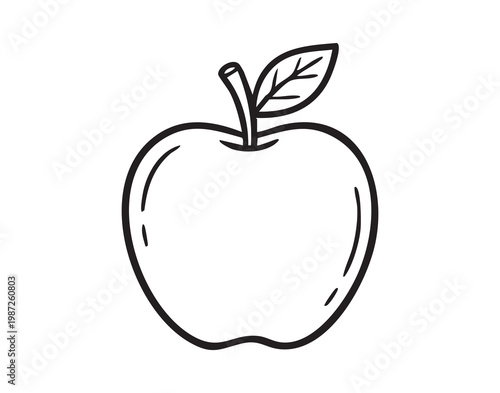 Vibrant fruit depiction. Bright illustration of ripe apple. Animated artistic representation of fully ripened red fruit. Colorful and detailed artistic portrayal of perfectly ripe red apple