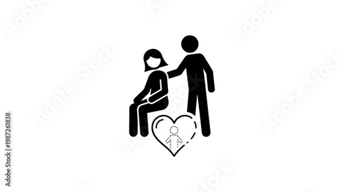 Support and Love for Expectant Mother Icon