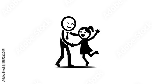 Father And Daughter Having Fun Together