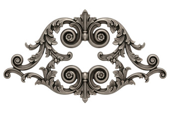 Elegant ornate floral and foliage border design with intricate patterns isolated on transparent background