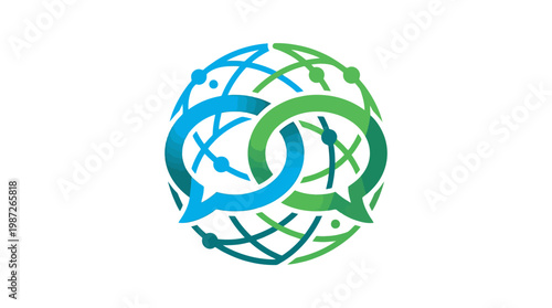 Global Communication and Connection Logo
