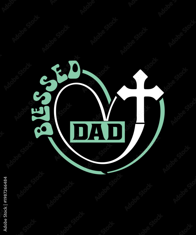 Fototapeta premium Blessed By God Svg Design
