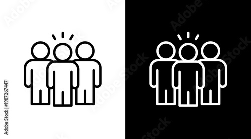 People White Icon Set Design