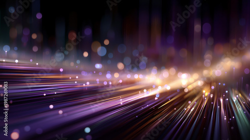 Abstract Lights: An abstract artwork, evoking a sense of motion and energy through streaks of light. The use of vibrant colors creates a dynamic visual experience. 