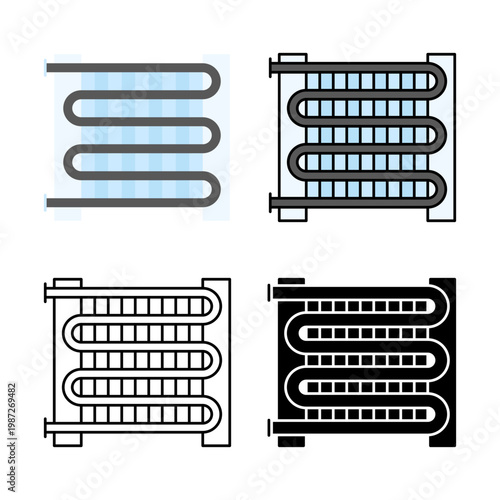 HVAC Condenser Coil Vector Icon