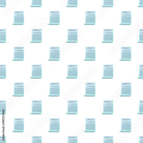 Credit union documents repeating in a seamless pattern, representing banking and finance