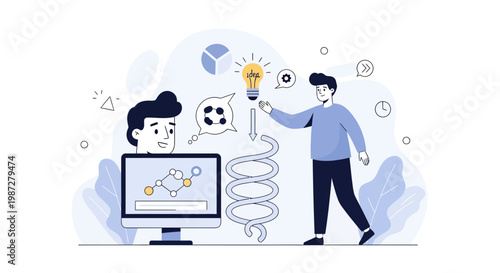 Science and Innovation: DNA, Lightbulb, and Teamwork in Research