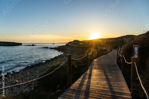 Sunset Walkway in Santo Tomas, Menorca