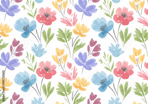 Light and airy watercolor florals creating a dreamy and artistic atmosphere