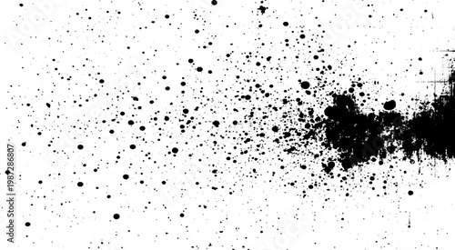 Artistic Black Acrylic Paint Stroke on White Paper
