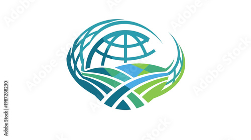 Abstract Logo Representing Global Environmental Protection