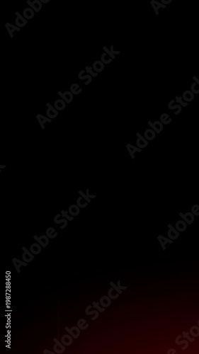 Vertical Soft Bokeh Dark Red Light Leak Overlay with Random Film Strip Lines