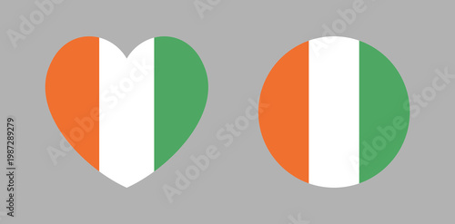 Konstfotografi Flag of Republic of Ivory Coast badge
