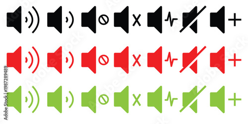 Speaker icon set vector. sound symbol vector illustration