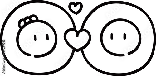 Successful Match with Two Profile Avatars and Heart